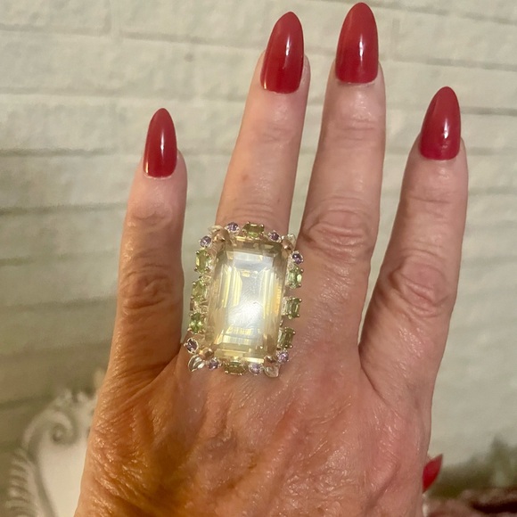 Citrine and gemstone ring - Picture 9 of 16